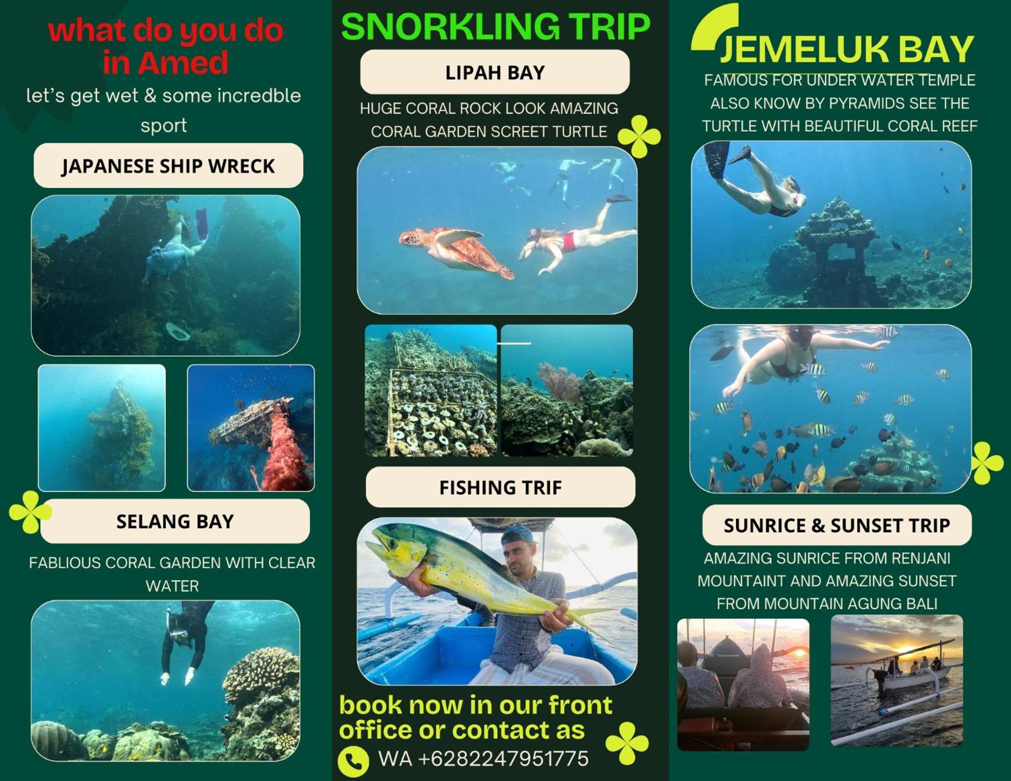 Jemeluk Beach Bungalows Amed Екстериор снимка